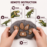 Electronic Remote Control T-Rex Dinosaur Toy with Realistic Movements and LED Lights thumbnail 3