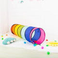 Polyester Rainbow Crawl & Play Tunnel with Sensory-Motor Skills Development