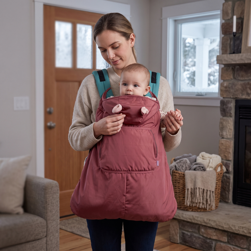 Baby Carrier Cape with Hands-Free Design