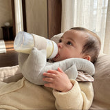 Portable Baby Feeding Support Pillow with Adjustable Bottle Holder thumbnail 1