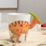 Ceramic Hand-Painted Dinosaur Mug for Kids' Playful Coffee Breaks thumbnail 3