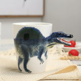 Ceramic Hand-Painted Dinosaur Mug for Kids' Playful Coffee Breaks thumbnail 5
