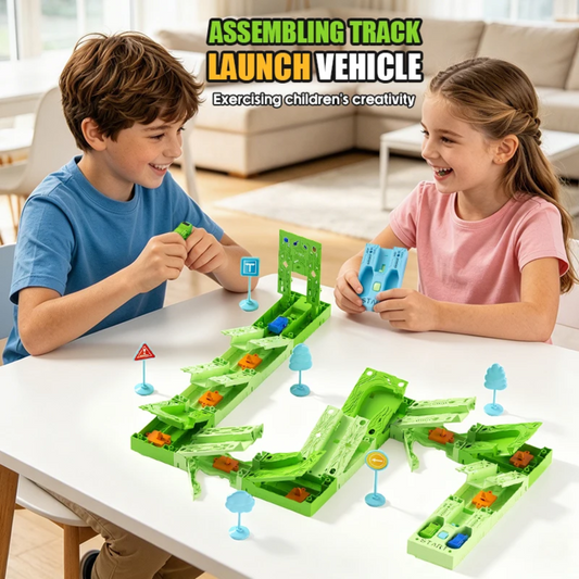 Racing track set in Blue, 20-piece track
