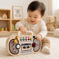 Wooden Busy Board with Interactive Activities
