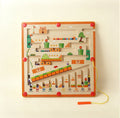 Wooden Magnetic Number Maze Board - Colour Sorting Puzzle