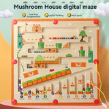 Wooden Magnetic Number Maze Board - Colour Sorting Puzzle thumbnail 3