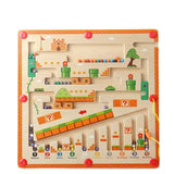 Wooden Magnetic Number Maze Board - Colour Sorting Puzzle thumbnail 5