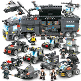 8-in-1 SWAT City Police Truck & Station Building Block Playset thumbnail 1