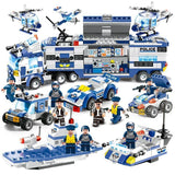 8-in-1 SWAT City Police Truck & Station Building Block Playset thumbnail 4