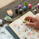 Plastic DIY Kids Finger Painting Kit with 20-Color Ink Pad thumbnail 1