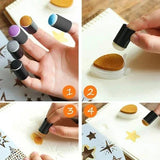 Plastic DIY Kids Finger Painting Kit with 20-Color Ink Pad thumbnail 6