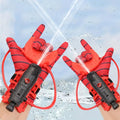 Plastic Spider Web Water Blaster Gloves - 2-Piece Squeeze Spray Toy