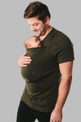 Ergonomic Babywearing Kangaroo Shirt with Built-In Support Pouch thumbnail 4