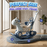 5-in-1 Convertible Toddler Rocking Horse & Ride-On Toy with 360 Steering thumbnail 3