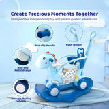 5-in-1 Convertible Toddler Rocking Horse & Ride-On Toy with 360 Steering thumbnail 4