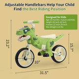 Kids Balance Bike with T-Rex Design thumbnail 3