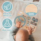 Wooden Montessori Busy Board - Fine Motor Skill Sensory Activity Toy thumbnail 4