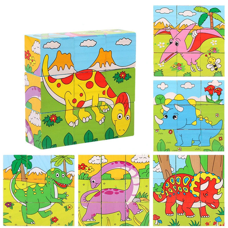 6-in-1 Block Puzzle for Kids - Educational Learning Toy Set