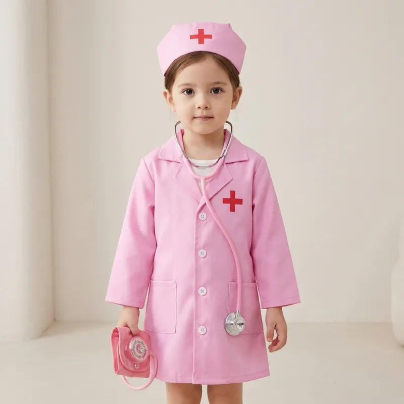 Kids Doctor Pretend Play Role Set with Medical Nurse Coat