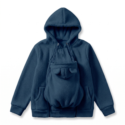 Fleece Baby Carrier Hoodie with Zip-In Kangaroo Pouch