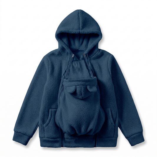 Fleece Baby Carrier Hoodie with Zip-In Kangaroo Pouch