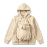 Fleece Baby Carrier Hoodie with Zip-In Kangaroo Pouch thumbnail 2