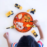 Plastic Interactive Kids Construction Plate with Bulldozer Design thumbnail 3