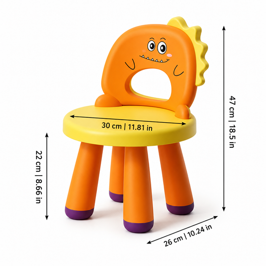 Dinosaur chair for kids, side view