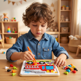 Montessori Peg Mosaic Board - Fine Motor Skill Educational Toy thumbnail 1