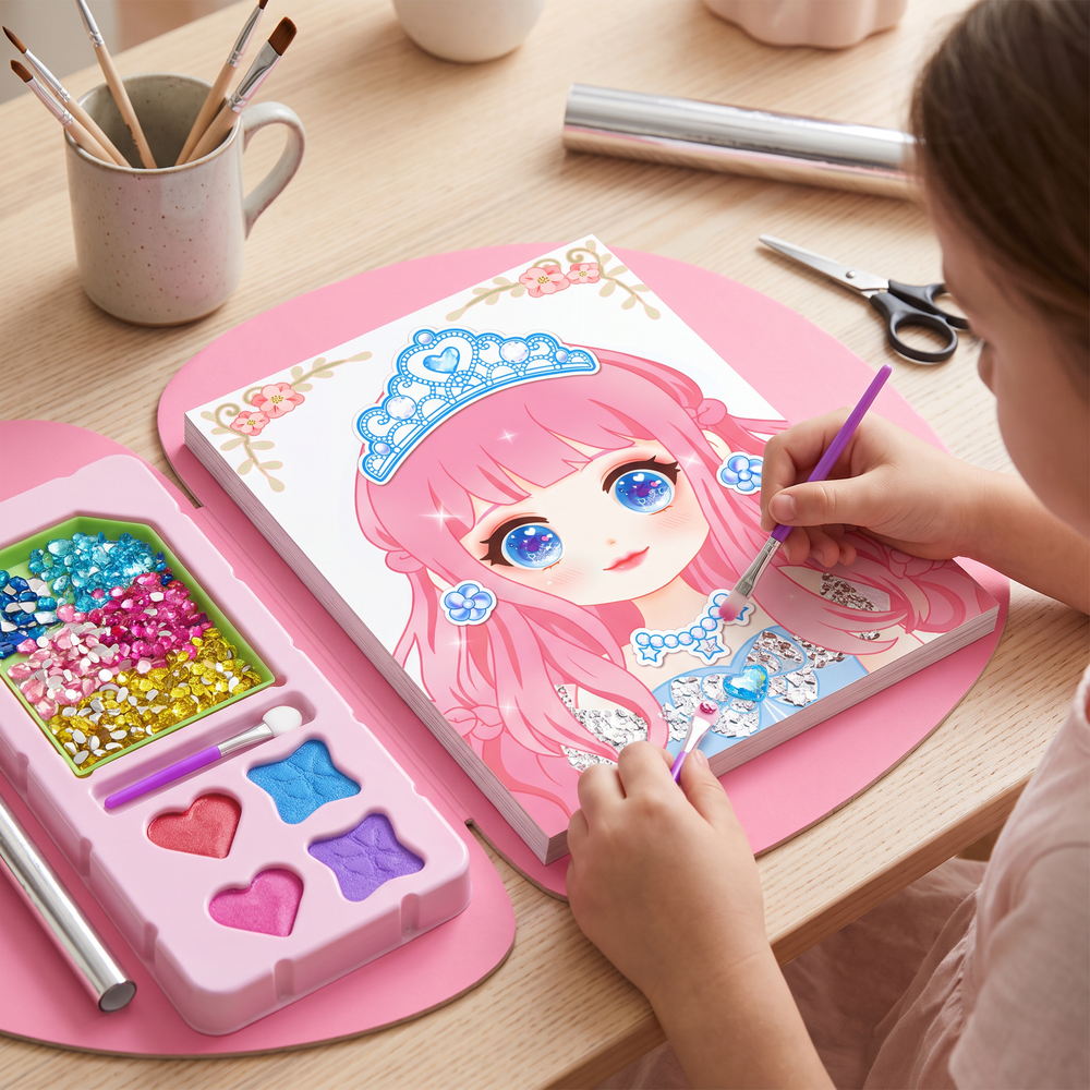 Princess Diamond Painting & Foil Art Activity Kit