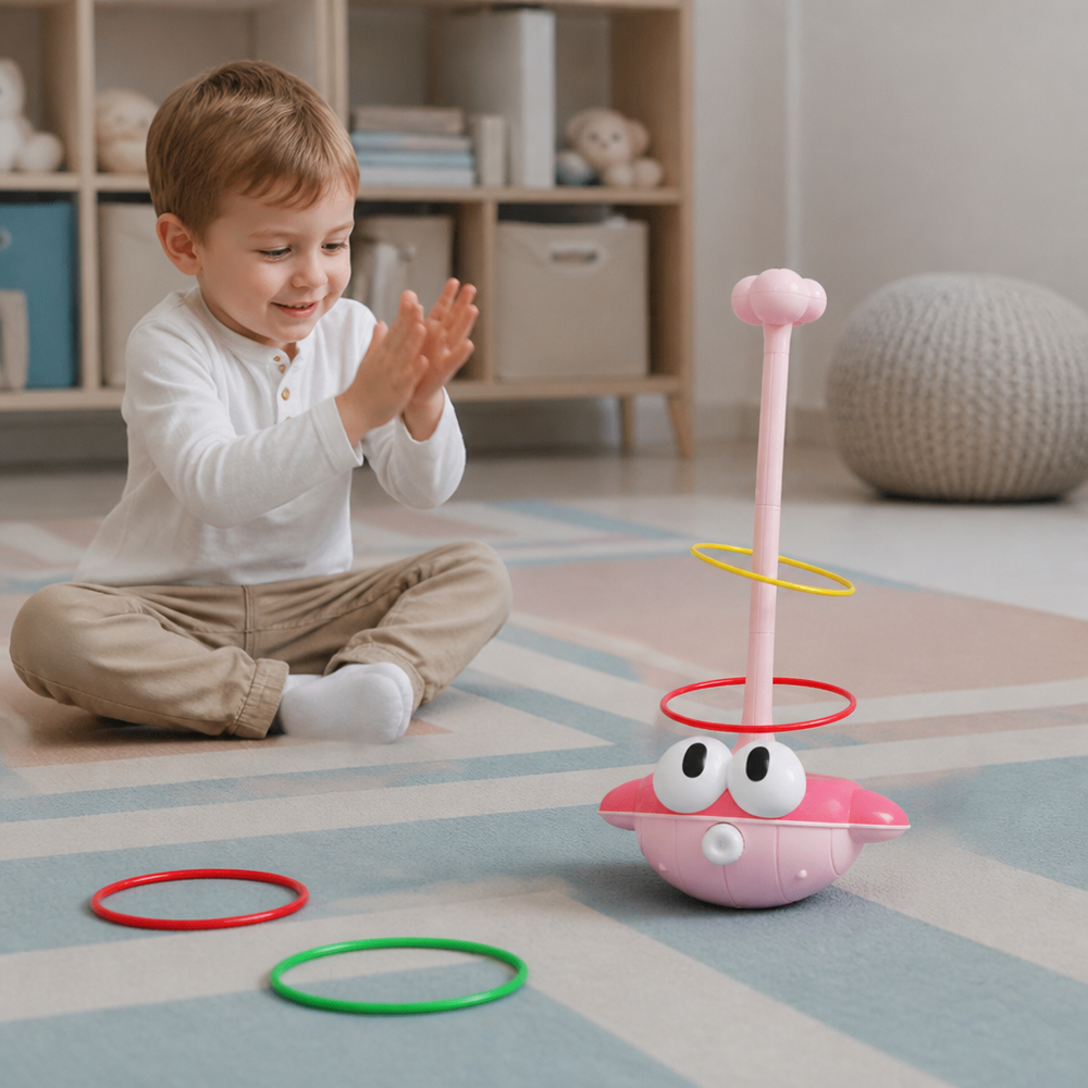 Active Play Game with Ring Toss, Basketball, and Ball Toss