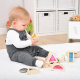 Rubberwood Rainbow Sensory Building Blocks with Transparent Acrylic Inserts thumbnail 4