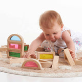 Rubberwood Rainbow Sensory Building Blocks with Transparent Acrylic Inserts thumbnail 6