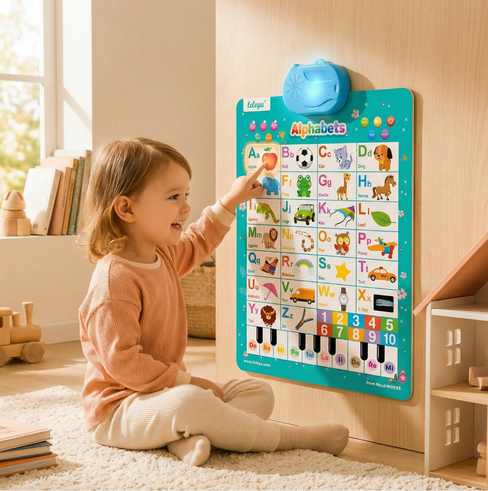 Interactive ABC Wall Chart with Built-In Piano Keyboard