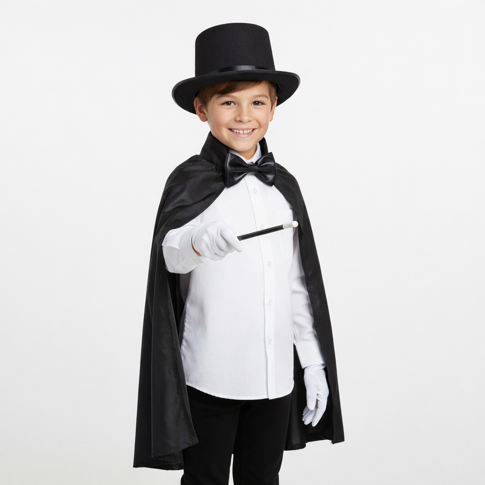 Kids' Wizard Costume Set with Magic Wand and Cape