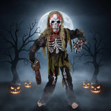Polyester Zombie Skeleton Costume - Authentically Frightening Design thumbnail 1