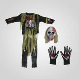 Polyester Zombie Skeleton Costume - Authentically Frightening Design thumbnail 3