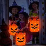 Halloween Candy Pumpkin Bucket with LED Lights and Handle thumbnail 4