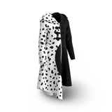Cruella Costume Dress with Dalmatian Spots and Attached Hood thumbnail 4