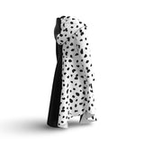 Cruella Costume Dress with Dalmatian Spots and Attached Hood thumbnail 6