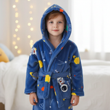 Fleece Children's Morning Gown with Hood - CozyWrap thumbnail 1