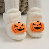 Kids' Halloween Slippers with Cartoon Print and Fleece Lining thumbnail 6