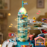 Electric Parking Garage Playset with 8 Toy Cars & Interactive Track thumbnail 4
