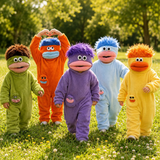 Kids Monster Onesie - Soft All-In-One Pyjamas, 5 Colours thumbnail 1