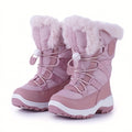 Girls' Insulated Snow Boots with Elastic Laces