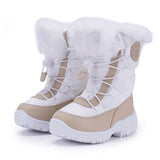 Girls' Insulated Snow Boots with Elastic Laces thumbnail 6