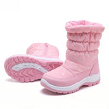 Kids' Snow Boots with Side Zip and Star Pattern thumbnail 1