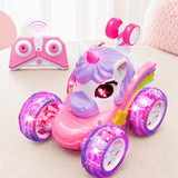 Remote Control Stunt Car – 360° Spins, Colorful Lights, Purple or Pink thumbnail 1