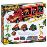 Dinosaur Transport Toy Truck with Mini Vehicles and Sounds thumbnail 5