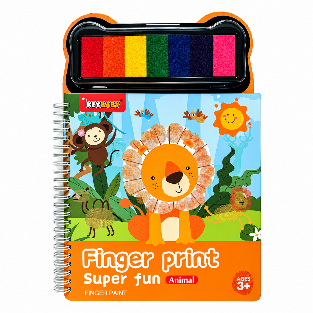 Finger Painting Book for Kids with Colorful Fingerprints